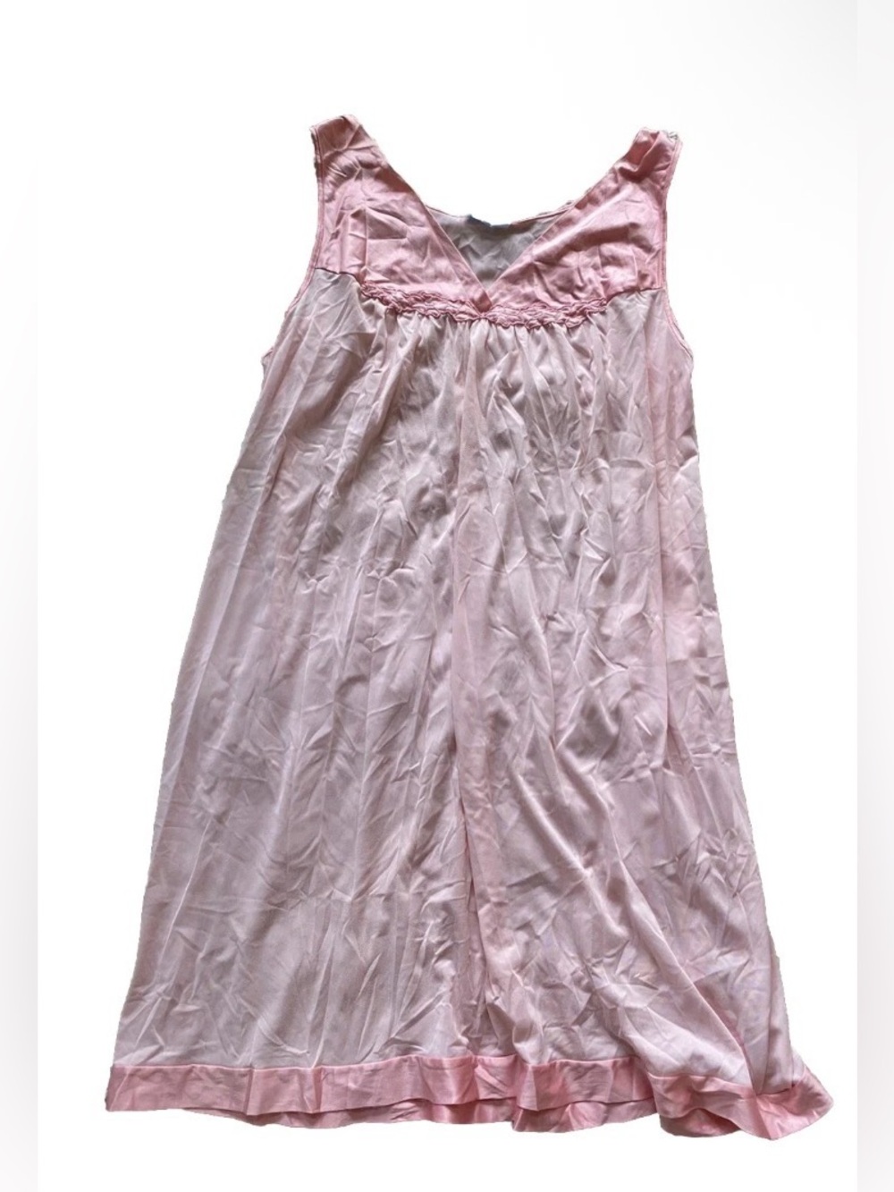 Vintage Vanity Fair Nightgown Slip Dress Pink 1970s Night Gown Sleepwear Medium
